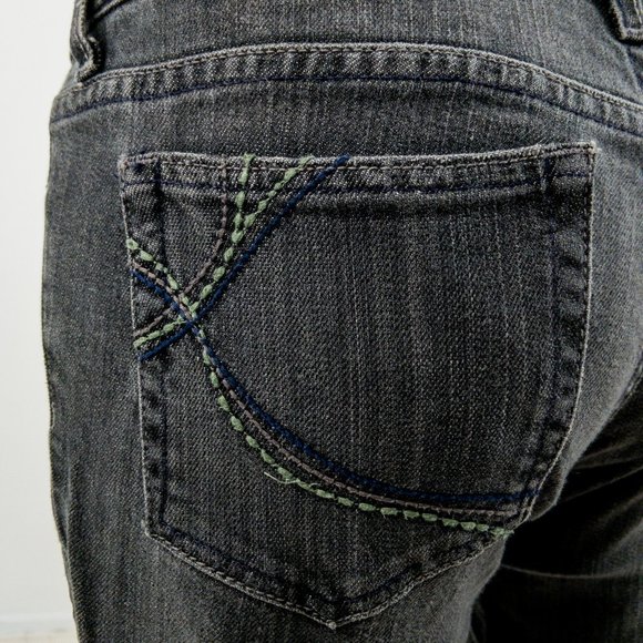 Trina Turk 2 Cotton Boot Cut Flare Jeans Black - Picture 2 of 10